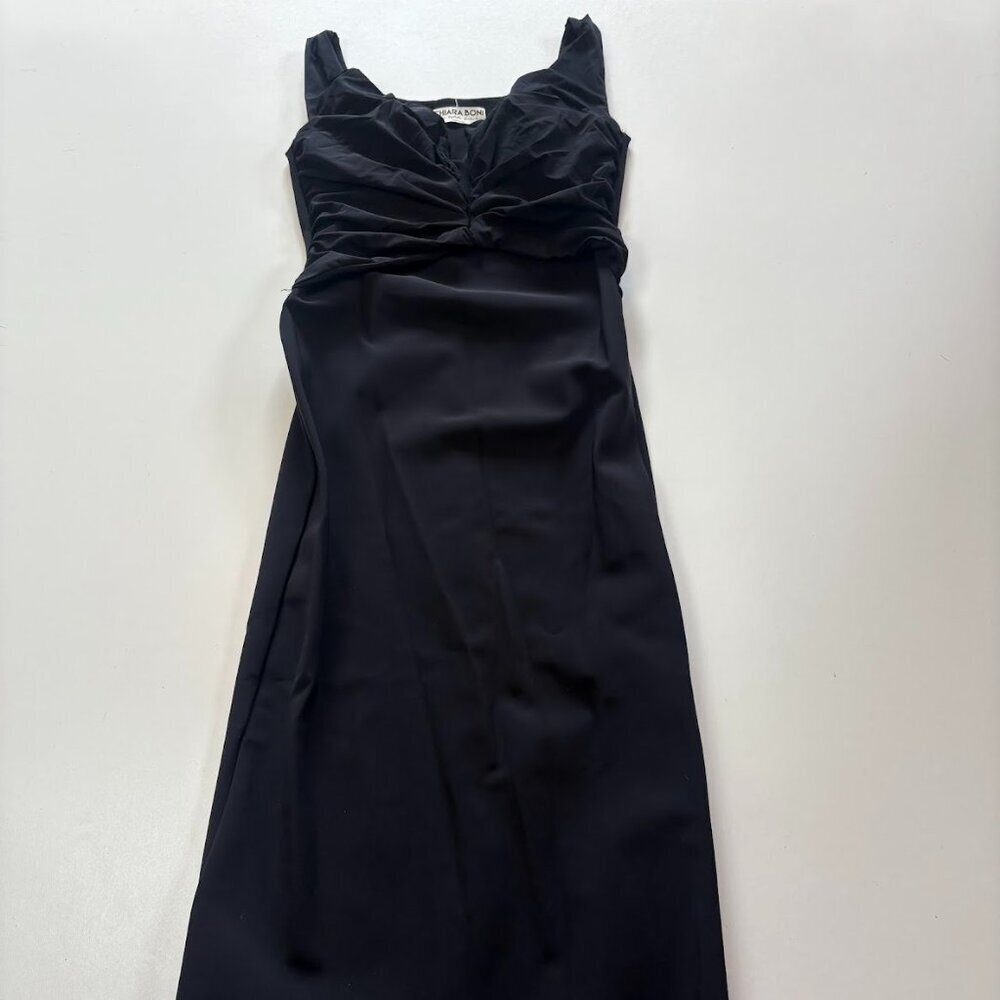 Chiara Boni Sleeveless Maxi Dress Black Evening Cocktail Wedding